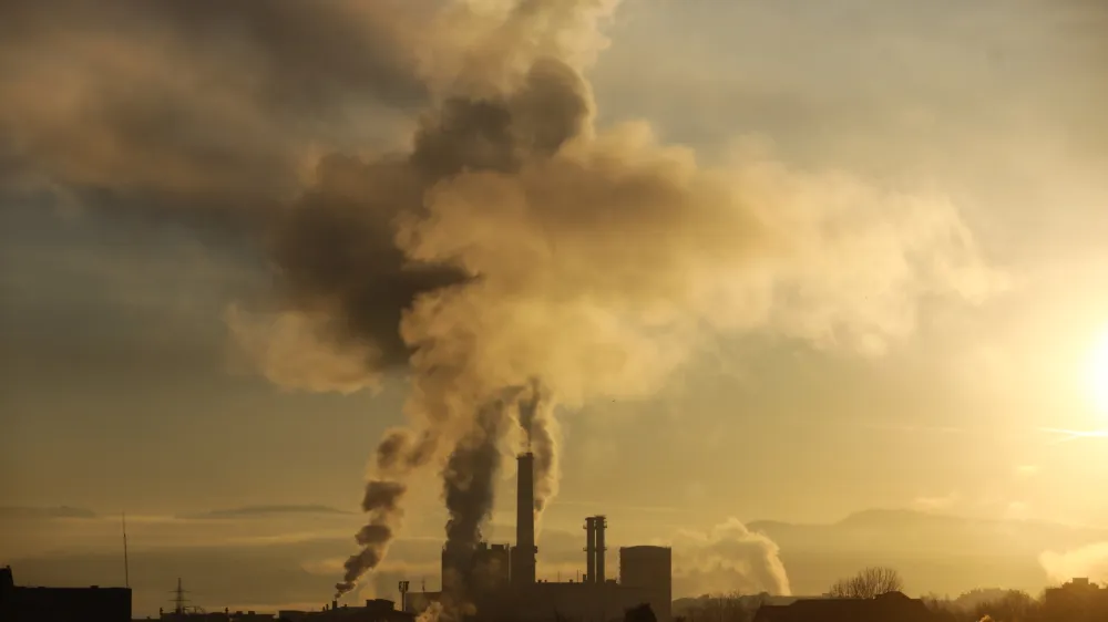 18.02.2024 - Termoelektrarna Toplarna Ljubljana Moste, TE-TOL - Dim - kvaliteta zraka - izpusti CO2 //FOTO: Luka Cjuha