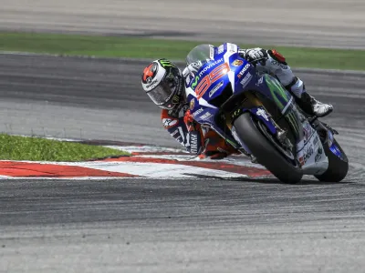 01 February 2016: Jorge Lorenzo of Movistar Yamaha MotoGP in action during the first day of official MotoGP testing session held at Sepang International Circuit in Sepang, Malaysia. (Photo By Hazrin Yeob Men Shah/Icon Sportswire) (Icon Sportswire via AP Images)