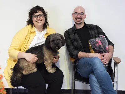 - 8.04.2024 &ndash; Tia Čiček, Jernej &Scaron;kof - Galerija &Scaron;KUC//FOTO: Nik Erik Neubauer 