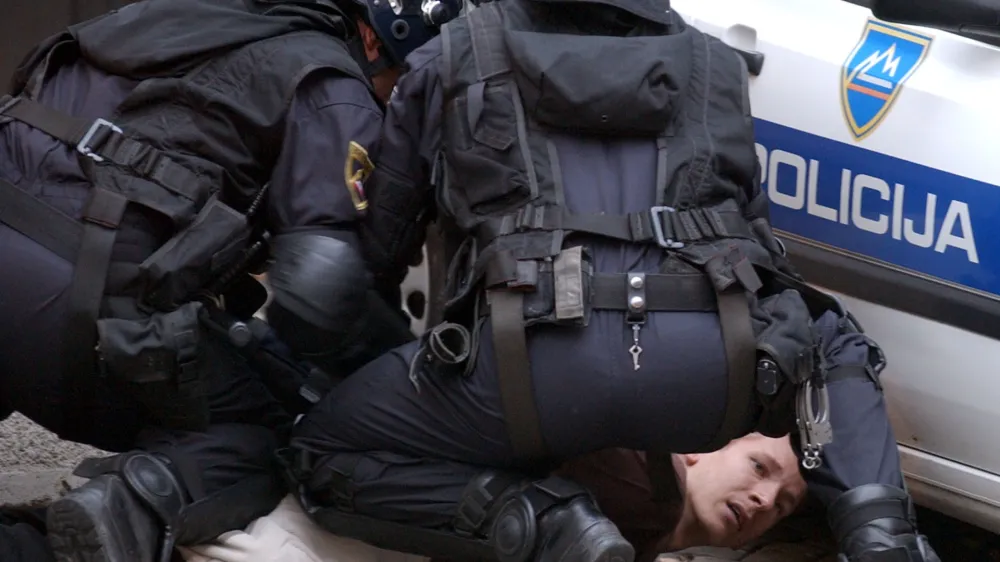 nogometna tekma Maribor - Dinamo, policija strokovni prijem