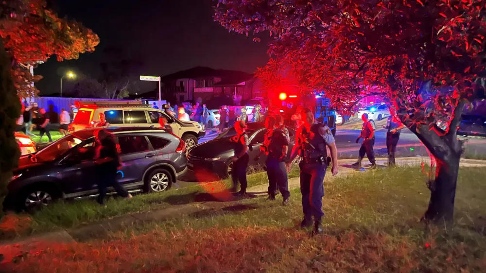 Police work at the scene following a stabbing at Christ The Good Shepherd Church in the suburb of Wakeley in Sydney, Australia April 15, 2024. REUTERS/Lewis Jackson
