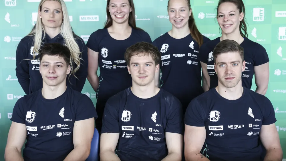 - ženska in mo&scaron;ka članska ekipa- 15.04.2024 - novinarska konferenca pred evropskim prvenstvom v &scaron;portni gimnastiki //FOTO: Jaka Gasar