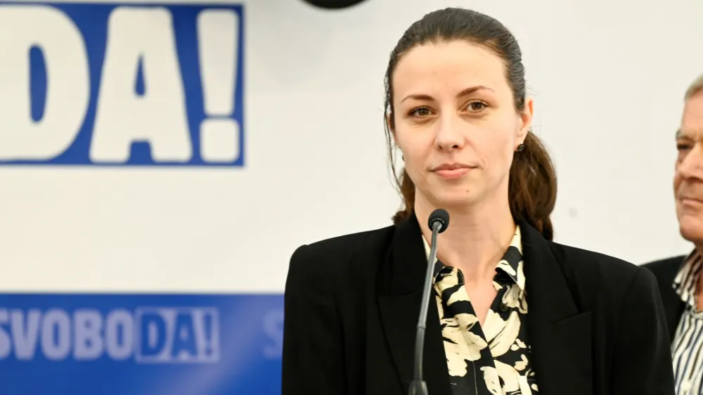 Gibanje SvobodaIrena JovevaAleksander Merlo- 6.04.2024 &ndash; 1. festival SVOBODE, Zbilje.  //FOTO: Nik Erik Neubauer