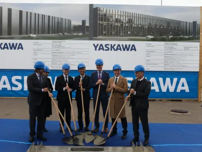 24.04.2024. Svečana položitev kamna za gradnjo nivih tovarn Yaskawa v Kočevju. Foto: Bojan Velikonja 