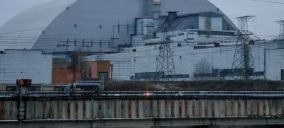 FILE PHOTO: A general view shows the New Safe Confinement (NSC) structure over the old sarcophagus covering the damaged fourth reactor at the Chernobyl Nuclear Power Plant in Chernobyl, Ukraine November 22, 2018. Picture taken November 22, 2018. REUTERS/Gleb Garanich/File Photo