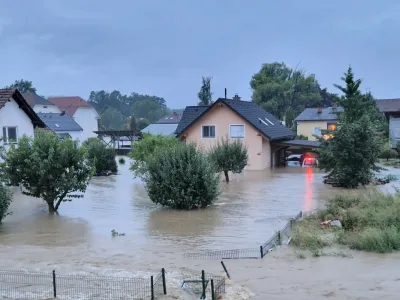 Iskrica, Moste pri Komendi, vodna ujma. Foto: arhiv družine Morel Bera