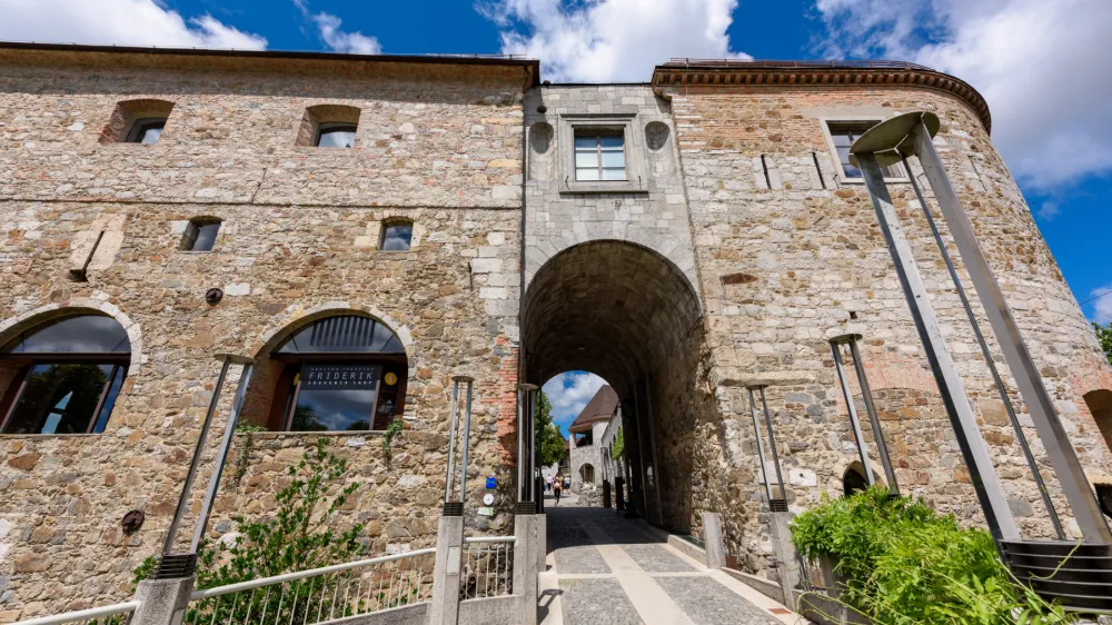 Ljubljana, Slovenia - June 27, 2023: The castle of Ljubljana is the biggest one and the most-visited of the castles in Slovenia's capital city. Ljubljana Castle (Slovene: Ljubljanski grad)