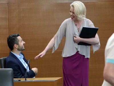 Matej Tonin, predsednica DZ mag. Ur&scaron;ka Klakočar Zupančič - 26.06.2023 - Državni zbor - 11. redna seja DZ - poslanska vpra&scaron;anja predsedniku vlade Robertu Golobu in ministrski ekipi - zadnja redna sej pred parlamentarnimi počitnicami - //FOTO: Tomaž Skale