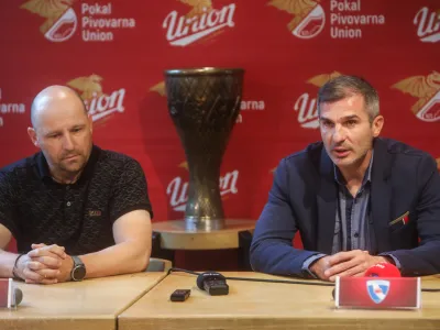 trener NK Nova Gorica Nenad Stojaković.trener NK Roga&scaron;ka Oskar Drobne.- Tiskovna konferenca pred finalom Pokala Union v nogometu.- 22.05.2024. - Slavnostna akademija ob 30-letnici Delovnega in socialnega sodstva.//FOTO: Bojan Velikonja