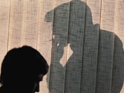 Tiskovno sredi&scaron;če, kajenje- Ruski predsednik vlade Vladimir Putin na obisku v Sloveniji.FOTO: JAKA GASAR / NEDELJSKI