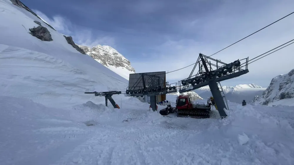 Kanin 2024, sneg, žični&scaron;ke naprave