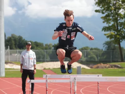27.05.2024. - Trening Slovenske reprezentance v smučarskih skokih na &scaron;tadionu v Kranju. Foto: Bojan Velikonja