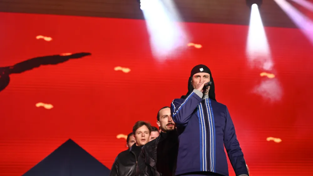 Laibach- 21.02.2023 &ndash; Kranjska Gora - otvoritvena slovesnost 43. svetovnega prvenstva v nordijskem smučanju PLANICA 2023 - največji &scaron;portni dogodek v zgodovini Slovenije, //FOTO: Nik Erik Neubauer