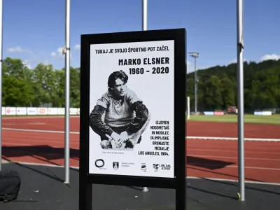 - 06.06.2024 - Slovesnost ob odkritju spominske plo&scaron;če Marka Elsnerja ter veteranska tekma kombinirane ekipe Olimpije in Slovana ter beograjske Crvene Zvezde, stadion Kodeljevo, Ljubljana. FOTO: Nik Erik Neubauer