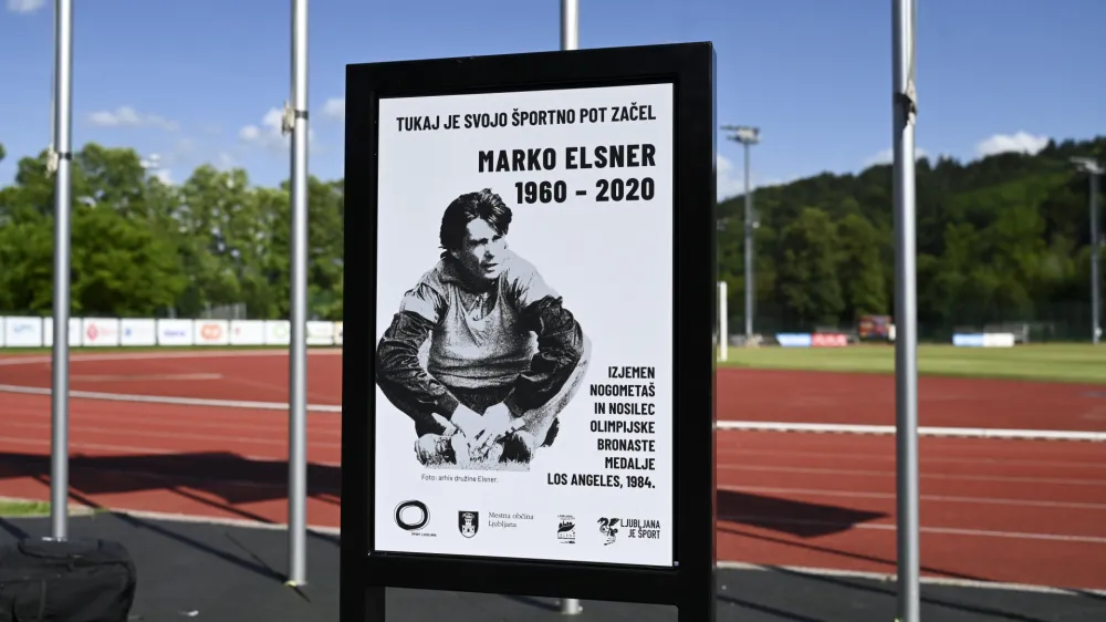 - 06.06.2024 - Slovesnost ob odkritju spominske plo&scaron;če Marka Elsnerja ter veteranska tekma kombinirane ekipe Olimpije in Slovana ter beograjske Crvene Zvezde, stadion Kodeljevo, Ljubljana. FOTO: Nik Erik Neubauer