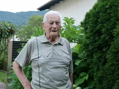 Alojz Bucik, rojen leta 1924, Avče pri Kanalu, borec 1. prekomorske brigade / Foto: Nata&scaron;a Bucik Ozebek