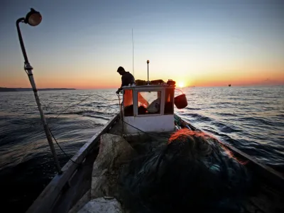 - ribolov - ribiči - ulov v slovenskem morju in prodaja na borzi v Trstu///FOTO: Matej Pov&scaron;eOPOMBA: ZA OBJAVO V PRILOGI &ndash; DNEVNIKOV OBJEKTIV - REPORTAŽA 2011