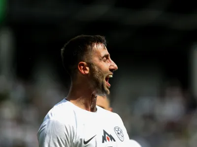 - Andraž &Scaron;porar, 1. gol.- 08.06.2024. - Prijateljska nogometna tekma pred nastopi na Evropskem nogometnem prvenstvu EURO 2024 v Nemčiji med Slovenijo in Bolgarijo.//FOTO: Bojan Velikonja