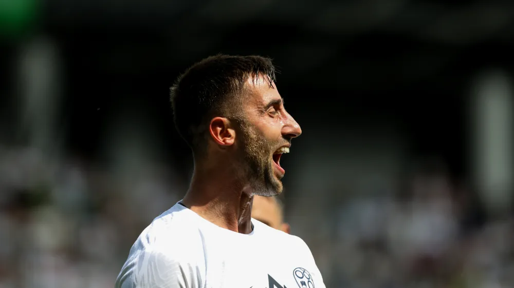 - Andraž &Scaron;porar, 1. gol.- 08.06.2024. - Prijateljska nogometna tekma pred nastopi na Evropskem nogometnem prvenstvu EURO 2024 v Nemčiji med Slovenijo in Bolgarijo.//FOTO: Bojan Velikonja