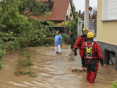 Sneberje- 04.08.2023 &ndash; Poplave v Sloveniji - močno deževje, narasle reke, vremenske spremembe //FOTO: Jaka Gasar
