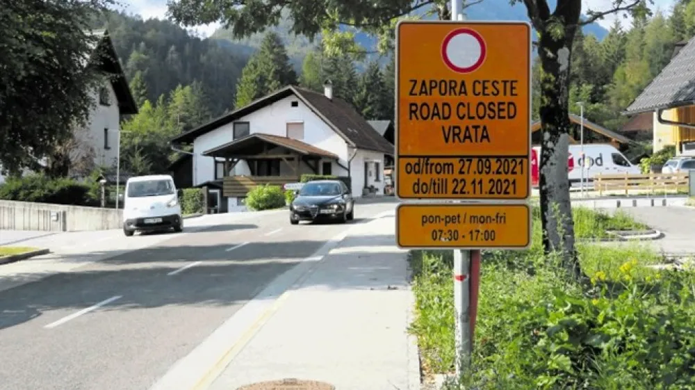 Zaradi del bo cesta v Vrata med tednom čez dan zaprta za ves promet.