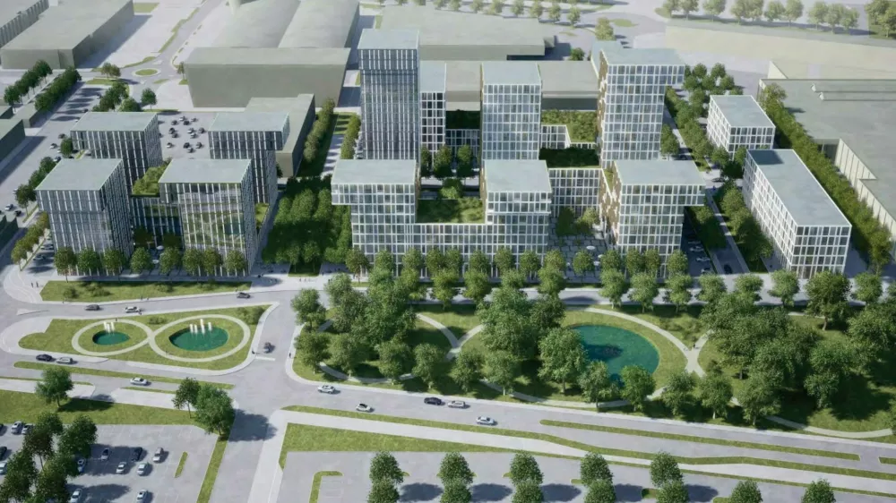 Tako je videti prva idejna re&scaron;itev načrtovane soseske v BTC, vendar po izdelavi prostorskega načrta soseska utegne biti drugačna.&nbsp;