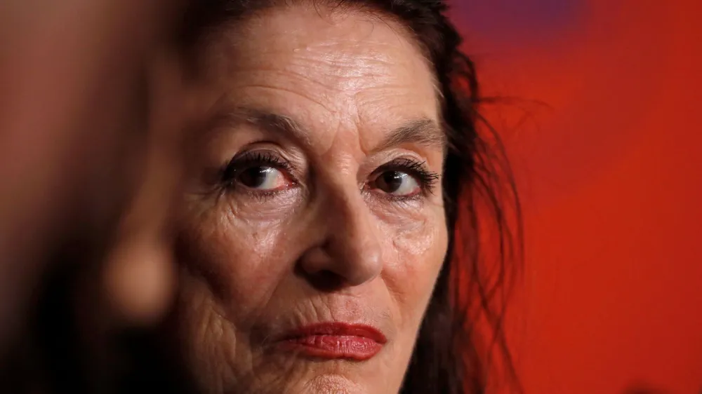 FILE PHOTO: 72nd Cannes Film Festival - News conference for the film "The Best Years of a Life" (Les plus belles annees d'une vie) Out of Competition - Cannes, France, May 19, 2019. Cast member Anouk Aimee looks on. REUTERS/Eric Gaillard/File Photo