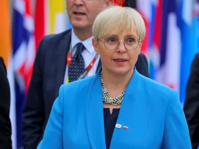 Slovenian President Natasa Pirc Musar attends the opening ceremony of the Summit on Peace in Ukraine at the Buergenstock Resort in Stansstad near Lucerne, Switzerland, June 15, 2024. REUTERS/Denis Balibouse/Pool