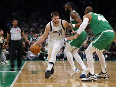 Za Luko Dončićem je kljub porazu v finalu najbolj uspe&scaron;na sezona v ligi NBA. / Foto: USA TODAY Sports&nbsp;via&nbsp;Reuters
