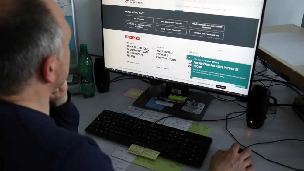 09.03.2023 - Spetne prevare - spletna stran Varni na spletu - internet//FOTO: Tomaž Skale
