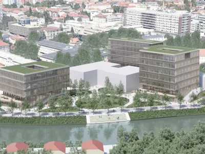 Zmagovalna re&scaron;itev natečaja za zasnovo Kampusa Zalo&scaron;ka. 