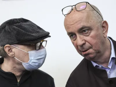 Michel Stephan je izjave priče že večkrat označil za neumne. Na sliki z zagovornikom Gorazdom Fi&scaron;erjem (desno).&nbsp;