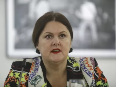 Ur&scaron;ula Cetinski, generalna direktorica Cankarjevega doma, - 30.11.2023 - Galerija CD - razstava SLOVENSKI PUNK IN FOTOGRAFIJA - pripravila ZRC SAZU Ljubljana v sodelovanju s Cankarjevim domom. //FOTO: Luka Cjuha