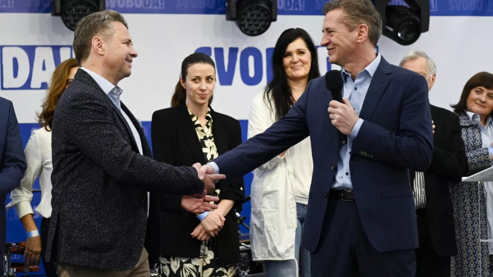 Gibanje SvobodaRobert GolobTomaž Vesel- 6.04.2024 &ndash; 1. festival SVOBODE, Zbilje.  //FOTO: Nik Erik Neubauer