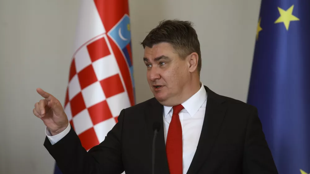 hrva&scaron;ki predsednik Zoran Milanović- 01.02.2023 &ndash; ZAGREB &ndash; prvi obisk slovenske predsednice republike na Hrva&scaron;kem &ndash; srečanje s hrva&scaron;kim predsednikom Zoranom Milanovićem, //FOTO: Luka Cjuha