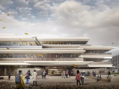 Univerza v Ljubljani je pridobila gradbeno dovoljenje za gradnjo novih prostorov za fakulteti za strojni&scaron;tvo in farmacijo, sedaj mora zagotoviti &scaron;e denar. Vir:&nbsp;Sadar+Vuga