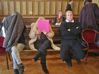 Krebs Danijel, Bažika Biljana, Juretić Damir, - 25.01.2018 &ndash; sojenje Danijelu Krebsu, Damirju Juretiću in Biljani Bažika, ki jim tožilstvo očita več kaznivih dejanj trgovine z ljudmi z zlorabo prostitucije //FOTO: Tomaž Skale