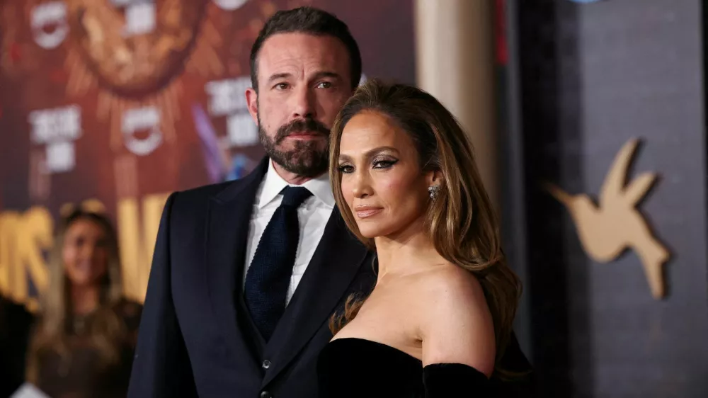 FILE PHOTO: Ben Affleck and cast member Jennifer Lopez attend a premiere for the film "This Is Me... Now: A Love Story" in Los Angeles, California, U.S. February 13, 2024. REUTERS/Mario&nbsp;Anzuoni/File Photo