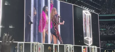 15 August 2024, United Kingdom, London: American singer Taylor Swift performs at Wembley Stadium in London during her Eras Tour. Photo: George Thompson/PA Wire/dpa