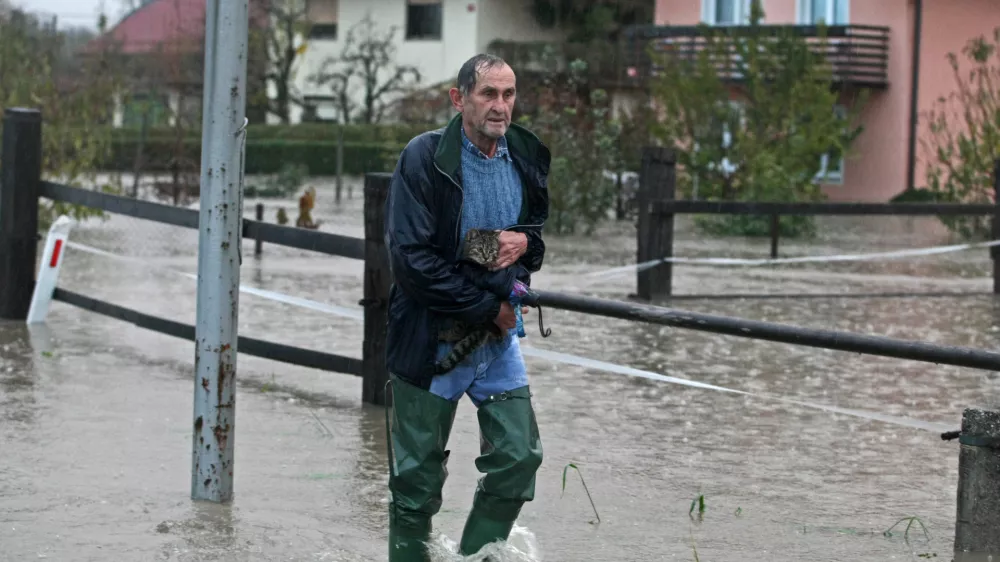 Dogo&scaron;e- Poplave 2012 - reka Drava prestopila bregove zaradi dviga zapornic na avstrijski strani //FOTO: Jaka Gasar