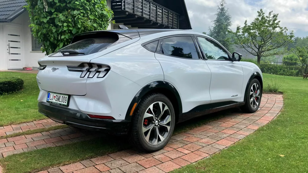 V notranjosti takoj opazimo velik barvni zaslon na dotik s premerom 39,3 centimetra (15,5 palca). Prtljažnik zadaj pogoltne 402 litra, a je nizek.&nbsp;Foto:&nbsp;Matej &Scaron;takul