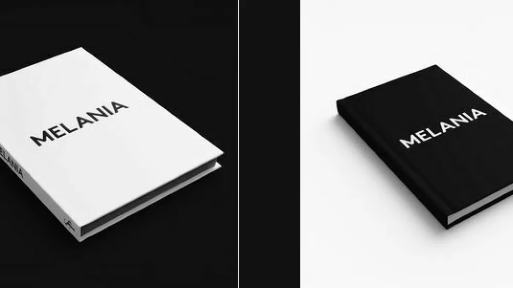 Osnovna različica spominov ima črno naslovnico z belimi črkami, dražja, zbirateljska, pa ima belo naslovnico s črnimi črkami. Pojavile so se že obtožbe, da si je idejo &raquo;izposodila&laquo; od francoskega oblikovalca, ki je oblikoval knjigo Chanel Catwalk. Foto: Melaniatrump.com