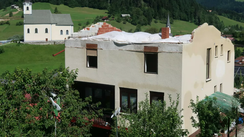 Iskrica, Vitanje, družina Mlin&scaron;ek-Hrovat, neurje. Foto: Tatjana Pihlar / Foto: Tatjana Pihlar 