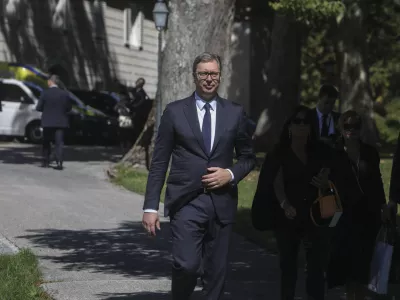 srbski predsednik Aleksandar Vučić- 12.09.2022 - Brdo pri Kranju &ndash; Vrh pobude Brdo-Brioni &ndash; srečanje predsednikov držav zahodnega Balkana, //FOTO: Jaka Gasar