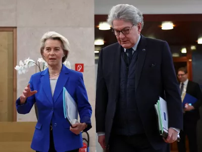 Thierry Breton je bil eden pomembnej&scaron;ih komisarjev Ursule von der Leyen. Pričakovalo se je, da bo tudi v novi komisiji zasedel pomemben položaj. V mnogih evropskih državah ni bil priljubljen, ker naj bi preveč zastopal interese svoje države. Foto: Reuters