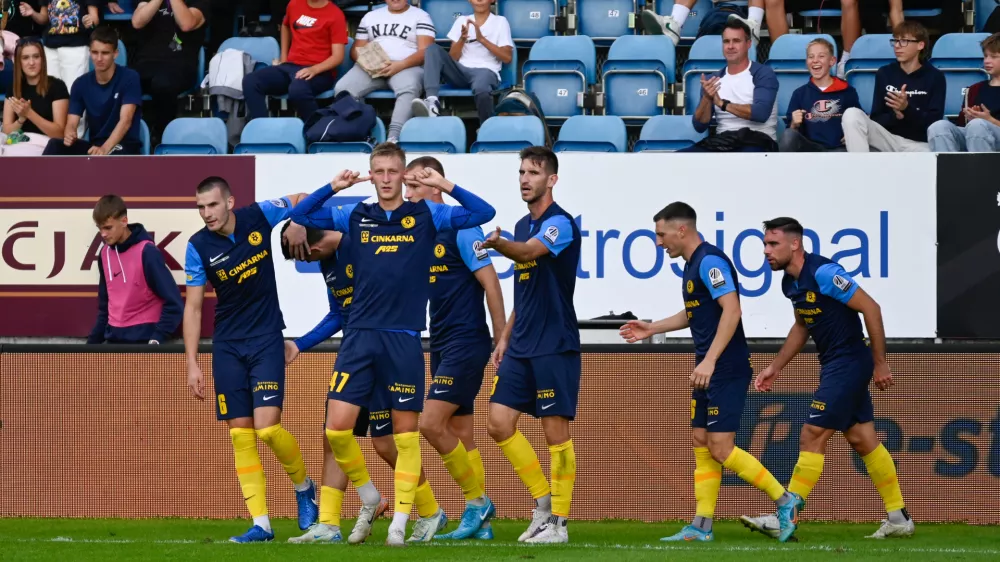 Nogometa&scaron;i Celja so se veselili zmage na &scaron;tajerskem derbiju proti Mariboru. Foto: Nik Erik Neubauer