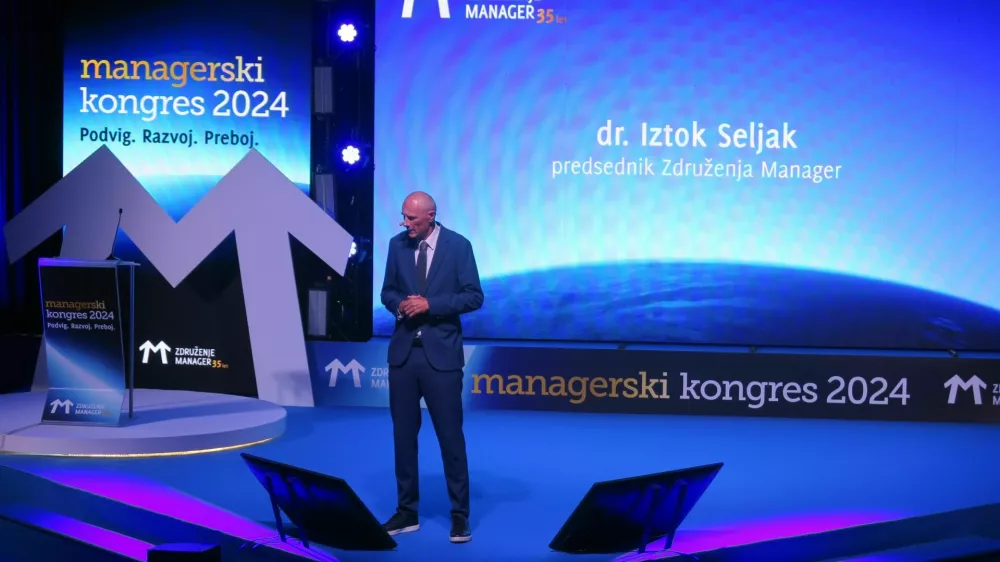 Portoroz, Hotel Bernardin.Managerski kongres 2024 v organizaciji Zdruzenja Manager.Predsednik Zdruzenja Manager Iztok Seljak. / Foto: Bojan Kralj/sta