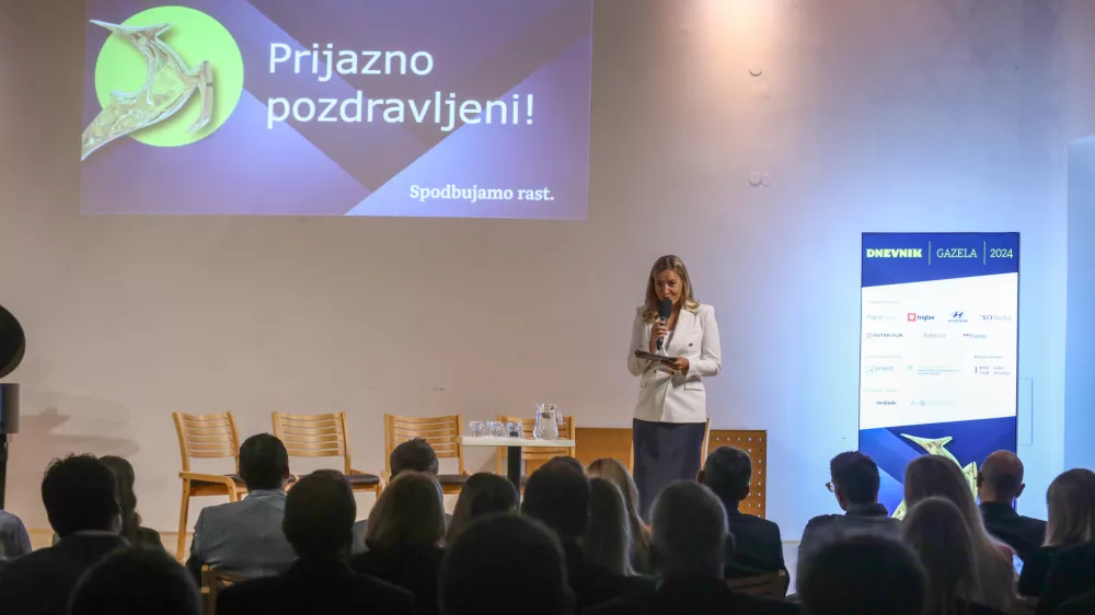 1.10.2024 - 24. Slovenska GAZELA 2024 &ndash; regijski izbor najbolj&scaron;ih najhitreje rastočih podjetij &ndash; razglasitev Gazele Gorenjske regije.  FOTO: Luka Cjuha
