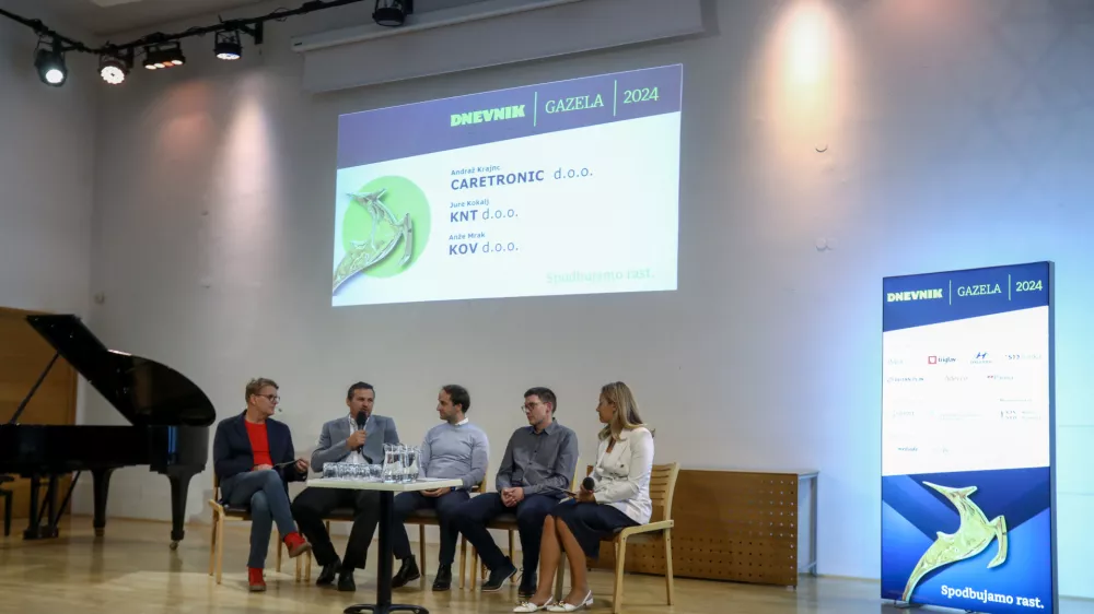 1.10.2024 - 24. Slovenska GAZELA 2024 &ndash; regijski izbor najbolj&scaron;ih najhitreje rastočih podjetij &ndash; razglasitev Gazele Gorenjske regije.  FOTO: Luka Cjuha