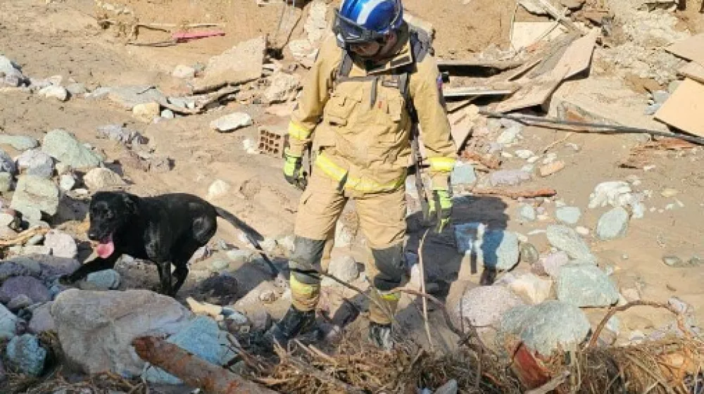 Slovenski re&scaron;evalci pomagajo na opusto&scaron;enih območjih. Foto: URSZR